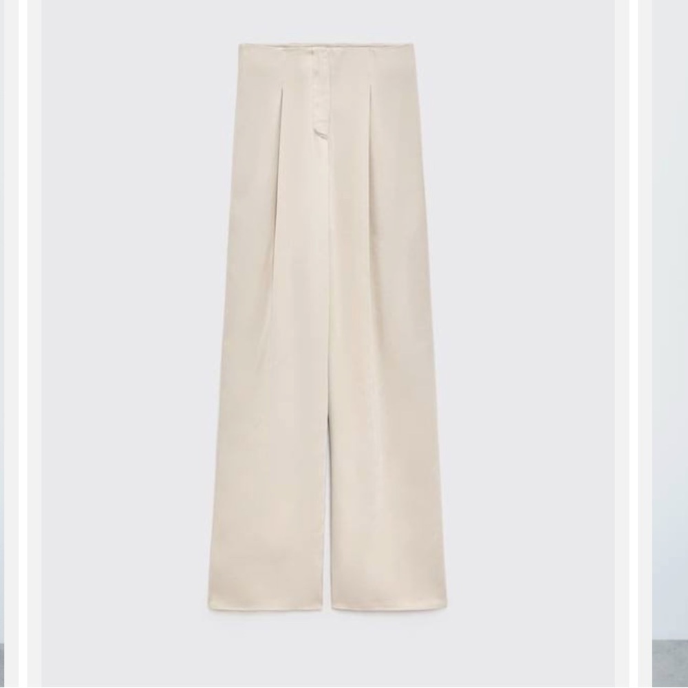 Zara wide leg satin trousers